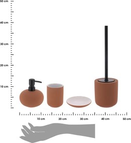 Sada kúpeľňových doplnkov Niva, hnedá/s čiernymi prvkami