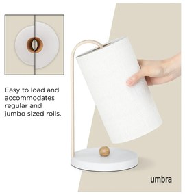 Biely drevený stojan na papierové utierky ø 17 cm Bellwood – Umbra
