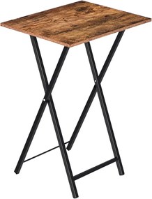Skladací odkladací stolík Vasagle Abby 48 cm hnedý/čierny