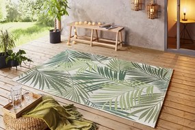 Hanse Home, Kusový koberec Beach 103843 Green / Cream – na von aj na doma, 80x150, zelená, chodba / predsieň