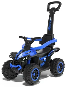 Baby Mix Detské odrážadlo Mega s vodiacou tyčou, modrá
