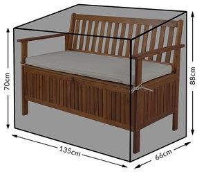 InternetovaZahrada Ochranný kryt na záhradnú lavicu 135x66x88 cm