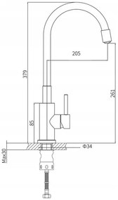 Mexen Bruno - drez granitový 79,5x49,5cm + batéria Flex, 1-komorový, šedá, 6513791010-71-Flex