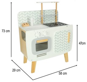 KIK Dřevěné kuchyňské doplňky MDF LULILO retro