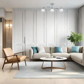 Luster na tyči CONNOR 3xE27/15W/230V lesklý chróm/biela