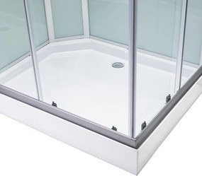 BPS-koupelny Hydromasážny box HYD-AL120 pravý, 120x80 cm, kartáčovaný chróm/transparent