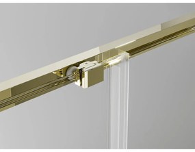 Mexen Exo, posuvné sprchové dvere 135 cm, číre sklo, zlatá, 8151-135-000-50-00