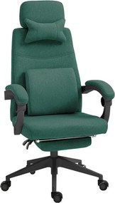 Kancelárska otočná stolička s opierkou hlavy - zelená