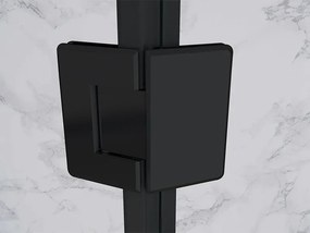 BPS-koupelny Päťuholníkový sprchovací kút KZ10A 80x80 BL čierna/transparent - bez vaničky