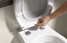 Sapho Sapho, AVVA Slim WC sedátko s pomalým zatváraním, biela/chróm, 100787