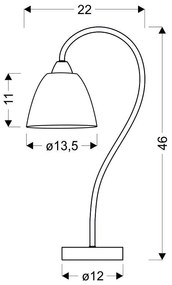 Candellux ELF Stolná lampa 1X40W E14 Chrome 41-72627