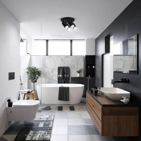Brilagi - Kúpeľňové bodové svietidlo SELE AQUA 4xGU10/30W/230V IP44 čierna