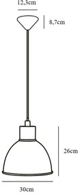 Nordlux - Luster na lanku POP 1xE27/60W/230V čierna