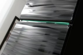 Obývacia stena s osvetlením Blade 4 - čierna / sahara lesk