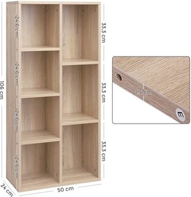 Knižnica Songmics Aisling, výška 106 cm