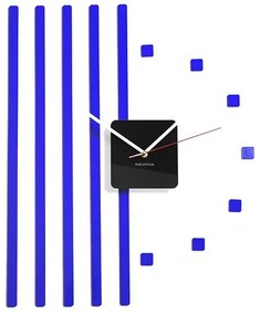 Nástenné akrylové hodiny POINTS - tmavo modrá