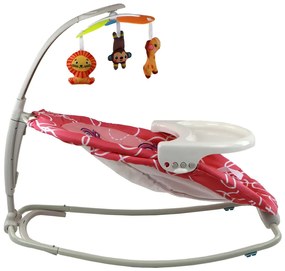 Lean Toys Detské multifunkčné lehátko 2v1 - ružové