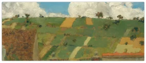 Obraz - Edouard Vuillard, Landscape of the Ile de France, reprodukcia (120x50 cm)