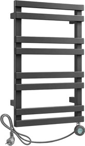 Rea Nori, elektrický kúpeľňový radiátor 400 W s termostatom, sivá, 900x500x110 mm, REA-30041