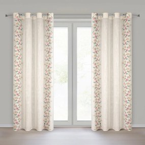 ZÁVES NA KRÚŽKOCH VANESA 140X250 CM KVETY