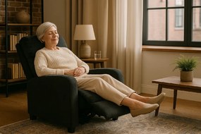 Relaxačné kreslo René rozkladacie čierne