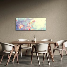 Obraz - Lístky v ľade (120x50 cm)