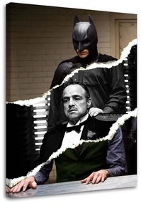 Gario Obraz na plátne Koláž Batman a Krstný otec - Norrobey Rozmery: 60 x 90 cm