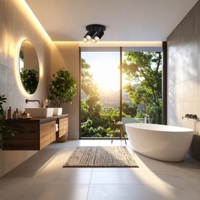 Brilagi - Kúpeľňové bodové svietidlo SELE AQUA 4xGU10/30W/230V IP44 čierna