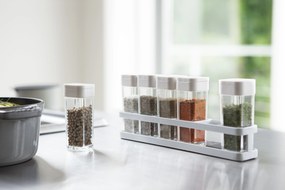 Kovový stojan s koreničkami (6 ks.) YAMAZAKI Tower Spice Rack, biely 03347