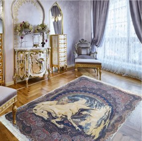 Koberec Exkluzívny Qum Silk 04 modrý