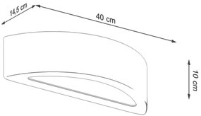 Sollux SL.0994 - Nástenné svietidlo ATENA 1xE27/60W/230V betón