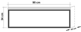 Dizajnový konferenčný stolík Felipe 95 cm borovica