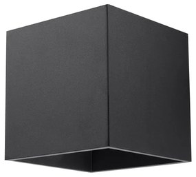 Čierne nástenné svietidlo Sollux Geo