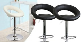 Barové stoličky, 2 ks, viac farieb- Biele