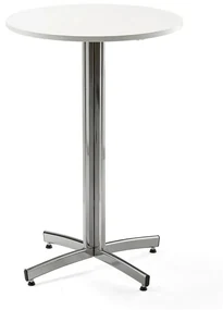 Barový stôl SANNA, Ø700x1050 mm, chróm/biela