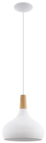 Eglo 96982 - Závesné svietidlo SABINAR 1xE27/60W/230V pr. 28 cm biela