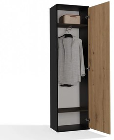 Predsieňová skriňa DUO dub artisan/antracit