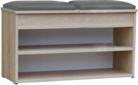 Botník Thilo dub sonoma/tmavo sivý sedák