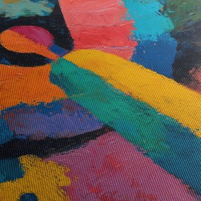 Obraz - Abstraktný anjel s kvetmi (150x105 cm)