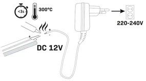 LED Pásik NEON 5 m LED/27W/12V IP65 modrá