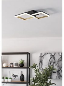 Eglo 901225-LED Stmievateľné stropné svietidlo CALLIERA LED/18,4W/230V čierna/zlatá