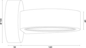 Argon 8899 - Nástenné svietidlo LOTUS 1xGX53/12W/230V zlaté
