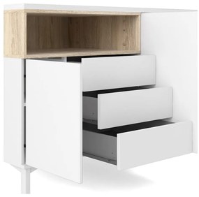 Biela komoda 176x90x49 cm Roomers – Tvilum