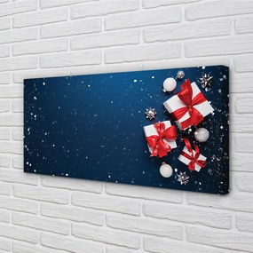 Obraz na plátne Darčeky čačky sneh 140x70 cm