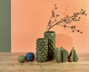 Keramická dekorativní koule Saggio Pattern 10 cm modrá