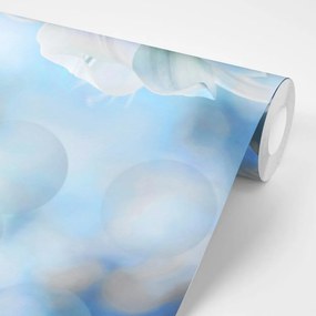 Samolepiaca tapeta kvet ľalie na abstraktnom pozadí