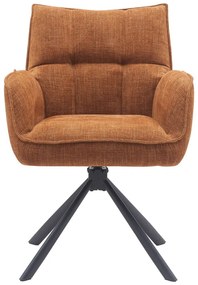 Oranžové čalúnené jedálenské kreslá v súprave 2 ks Marilla – Unique Furniture