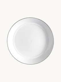Ručne vyrobené porcelánové taniere na cestoviny's platinovým okrajom Vitruv, 2 ks
