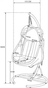 MI Závesné kreslo FORLI