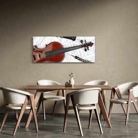 Obraz - Hudobné nástroje (120x50 cm)